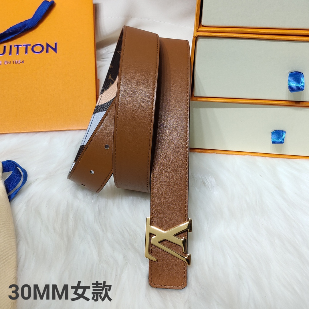 L*ouis V*uitton Belts Top Quality 30MM
