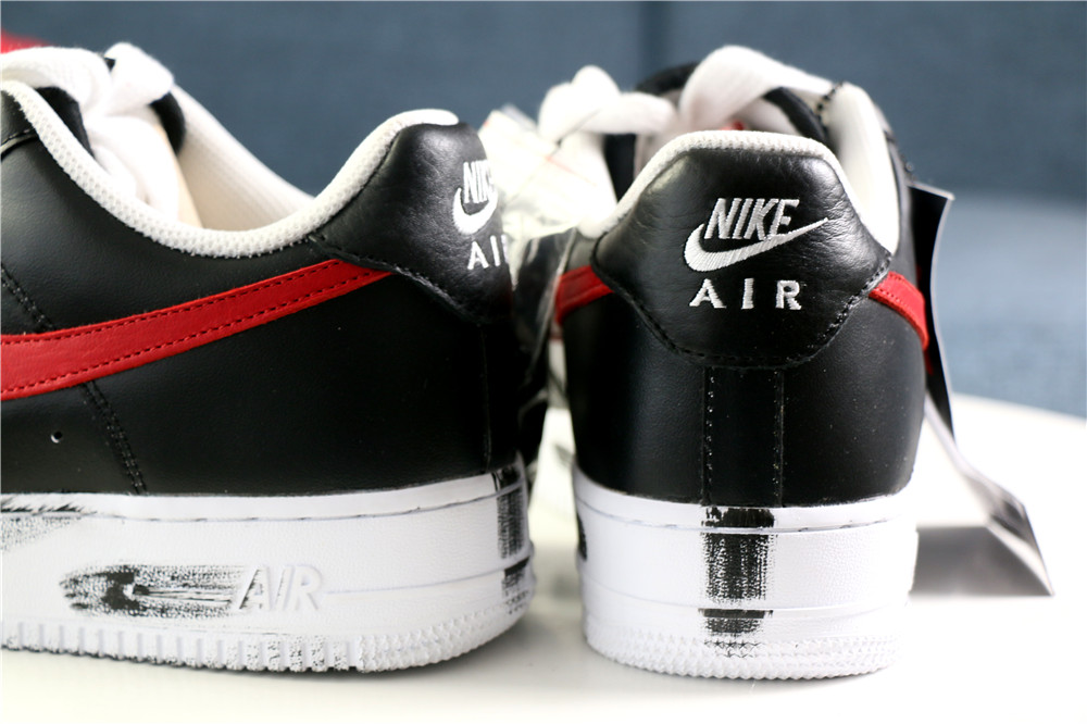 from EACEMINUSONE X Nike Air Force 1 Low Para-Noise Black Red