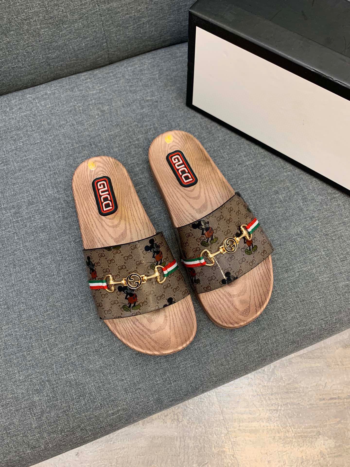 Men G*cci Sandals Top Version