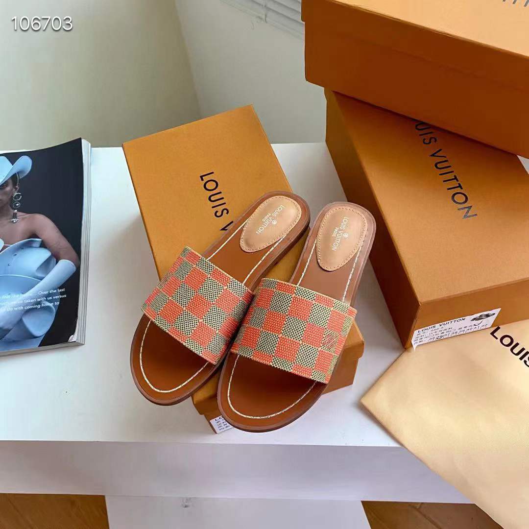 Women L*ouis V*uitton Top Slippers