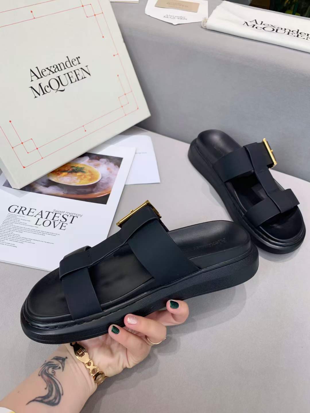 Women A*lexander M*cqueen Top Sandals