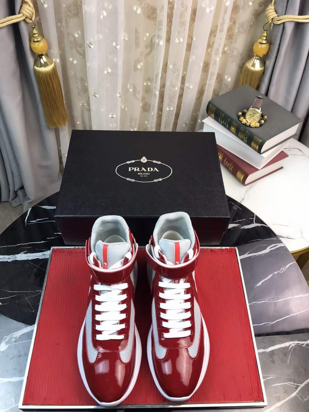 Men P*rada Top Sneakers