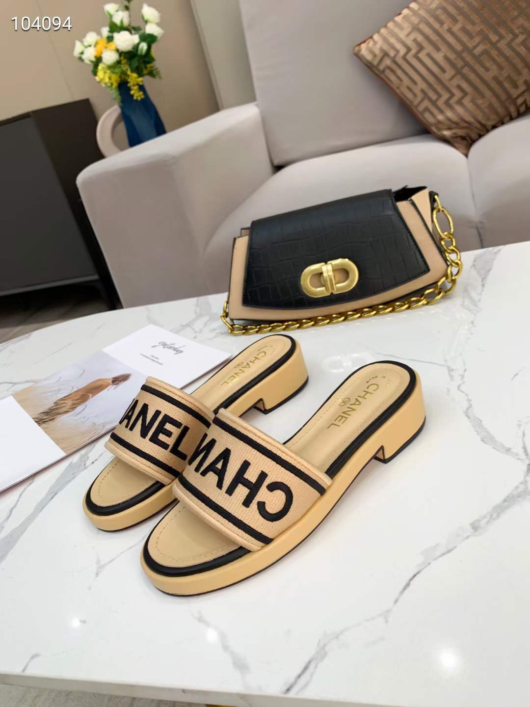 Women C*hanel Top Slippers