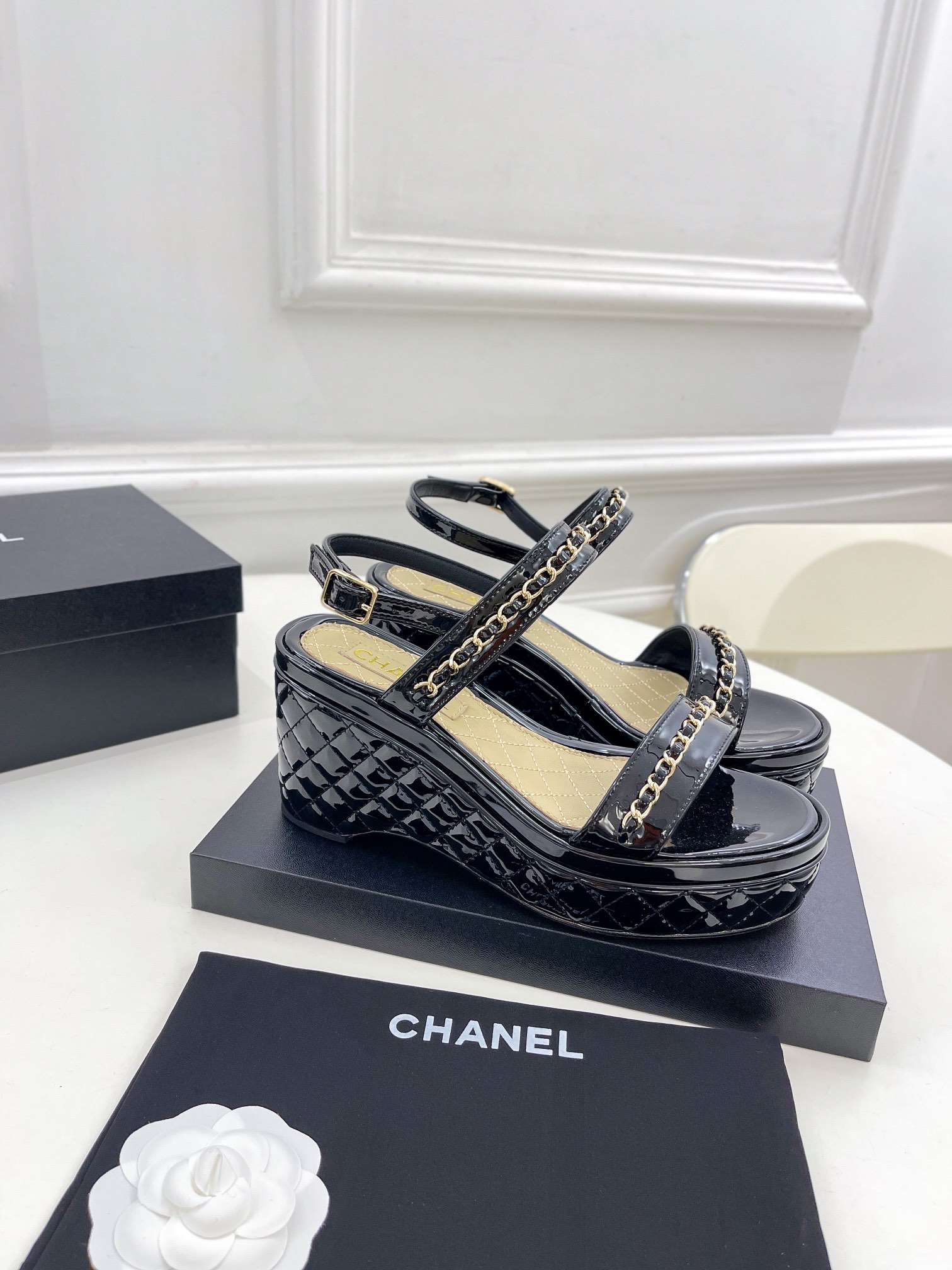 Women C*hanel Top Sandals 8CM