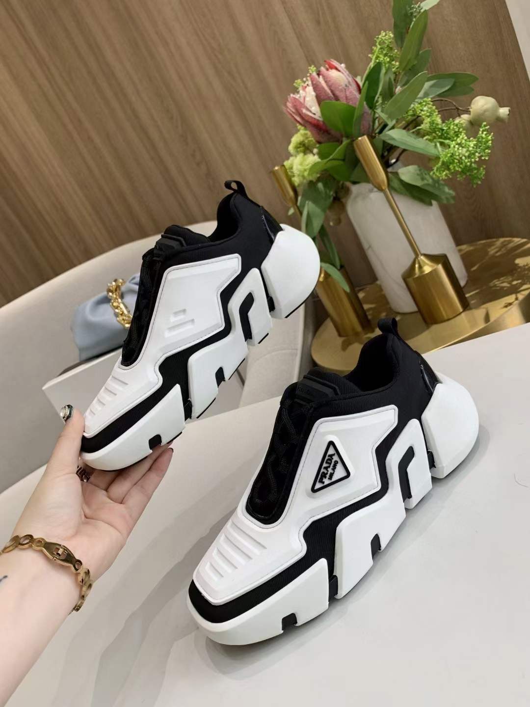 Mens Women P*rada Top Sneakers