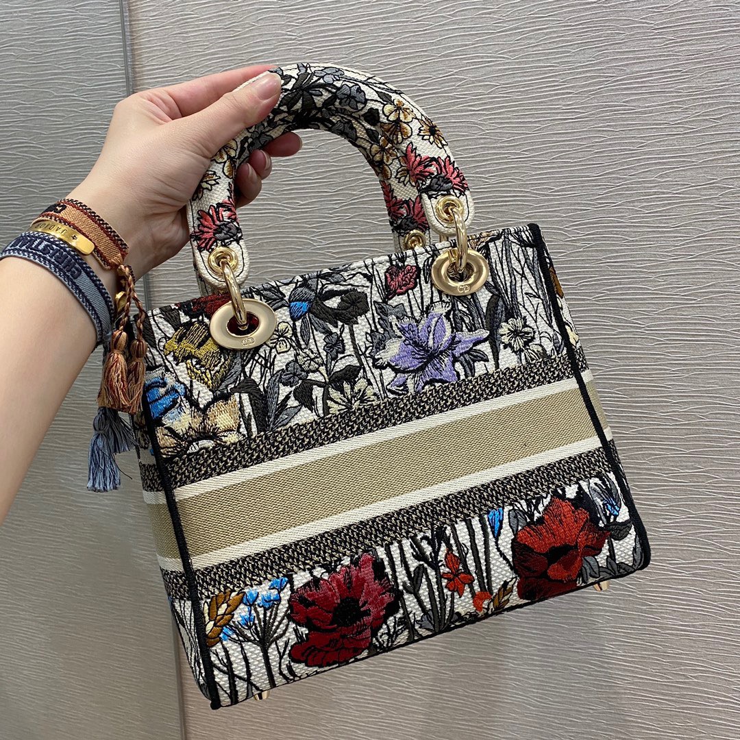 D*ior Lady D-Lite handbag Top Quality 24*11*20cm