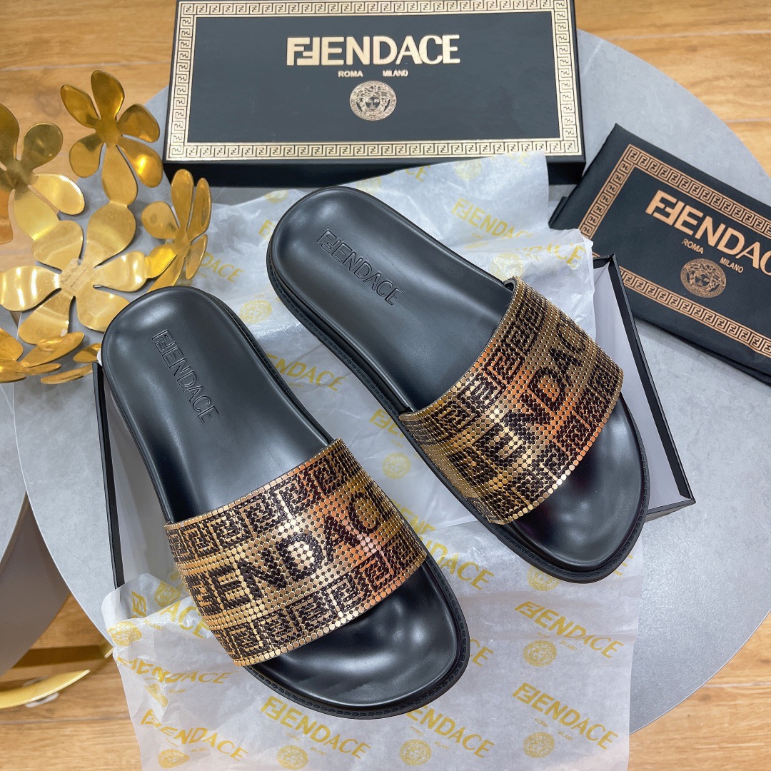 Men Women V*ersace Top slippers