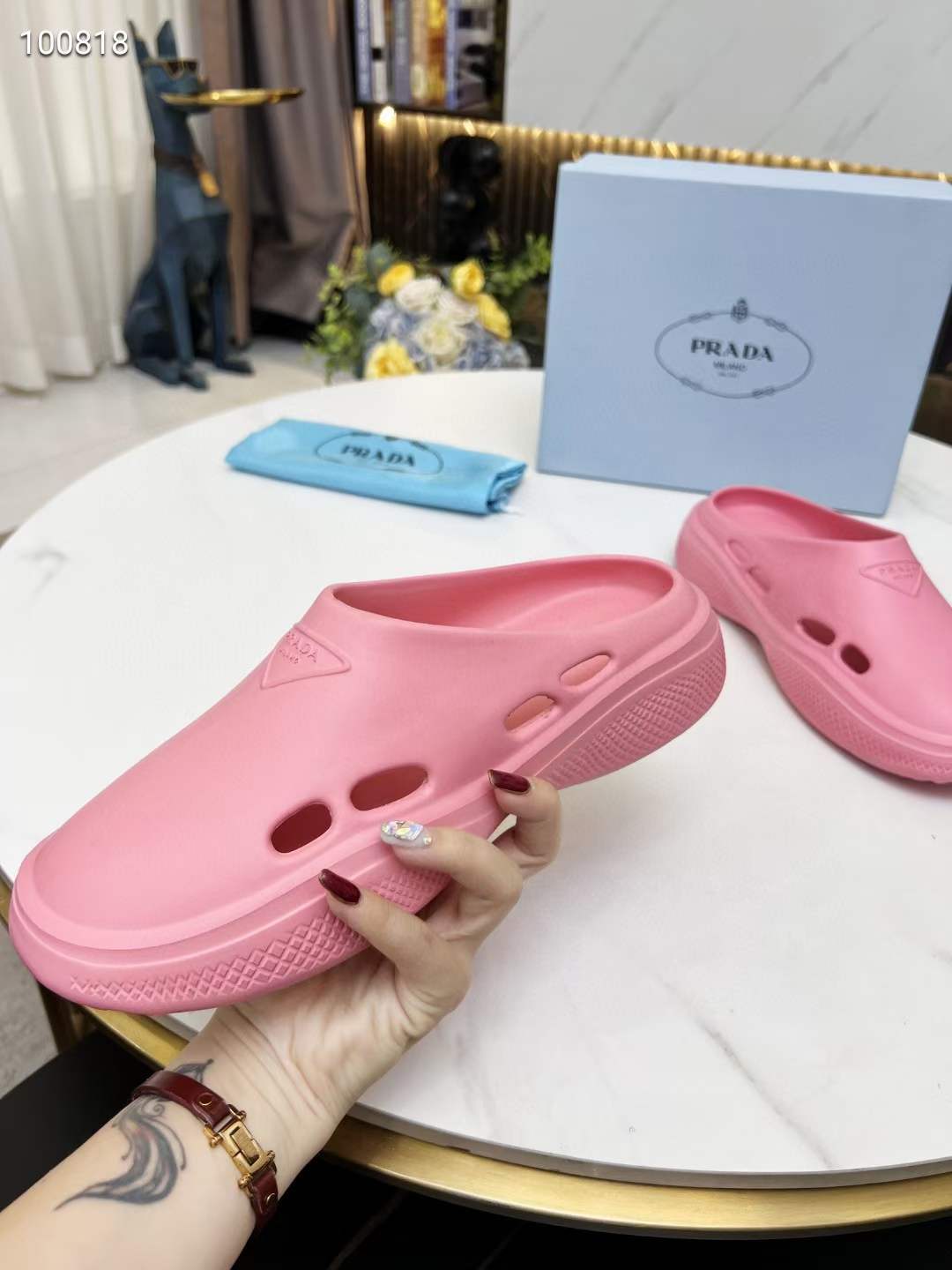 Men Women P*rada Top Slippers ( )