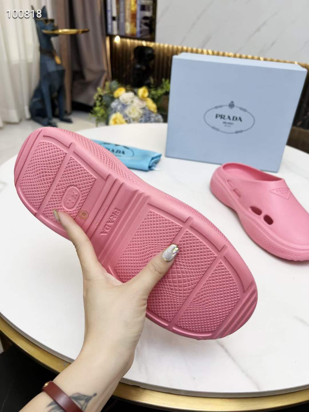 Men Women P*rada Top Slippers ( )