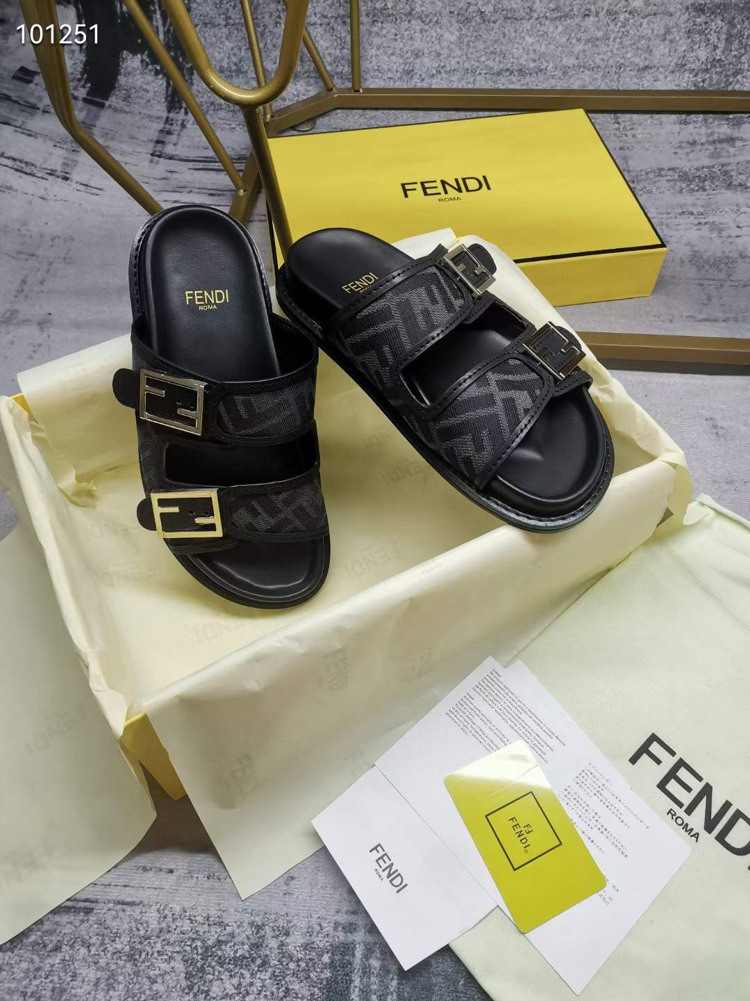 Women Men F*endi Top Sandals （ ）