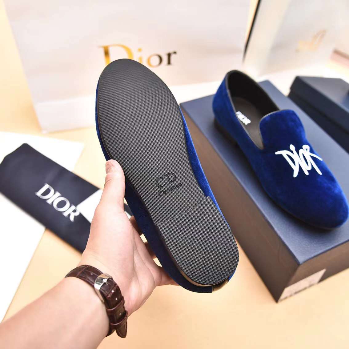 Men D*ior Top Sneaker（）