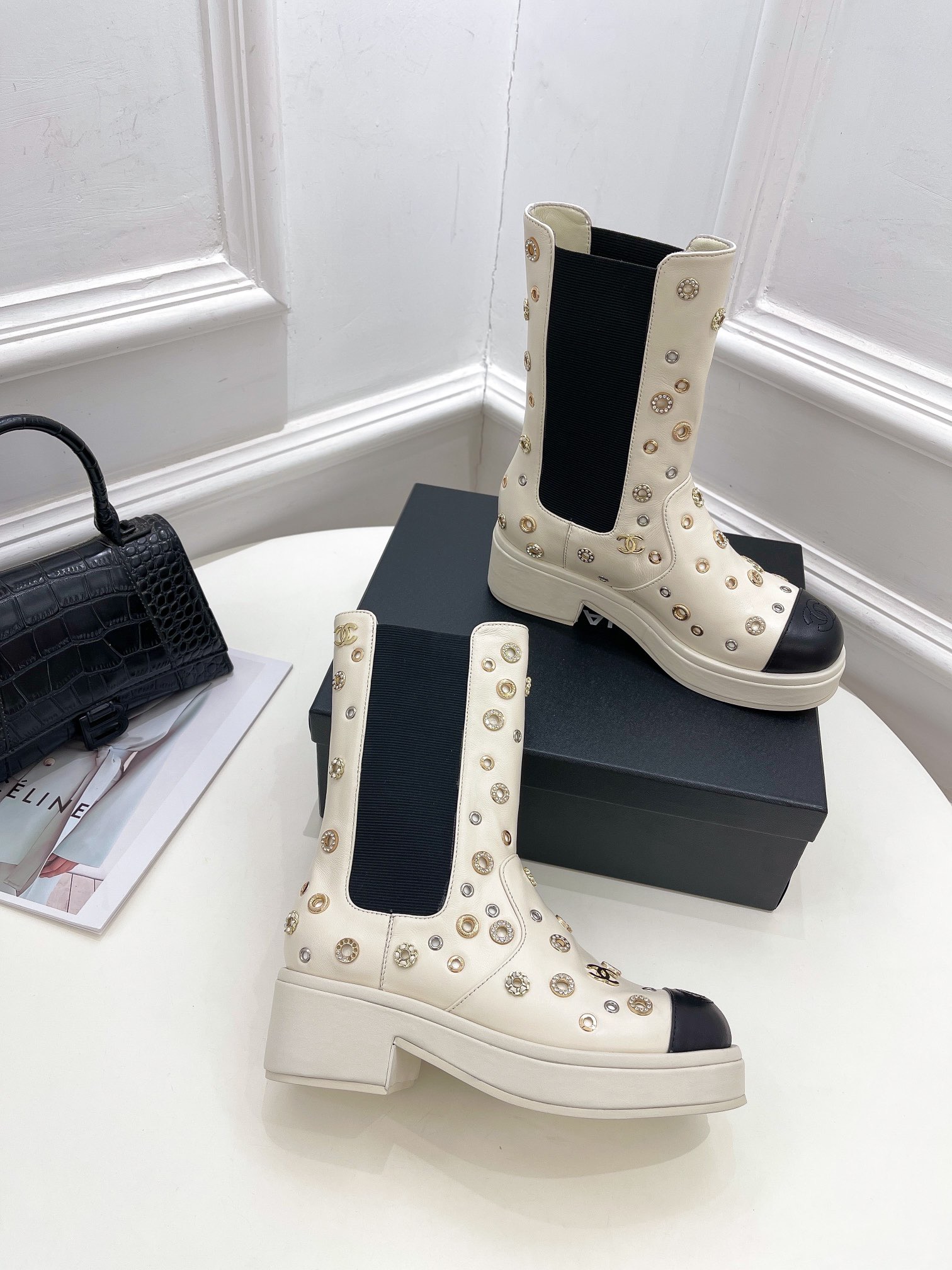 Women C*hanel Top Boots Maikesneakers