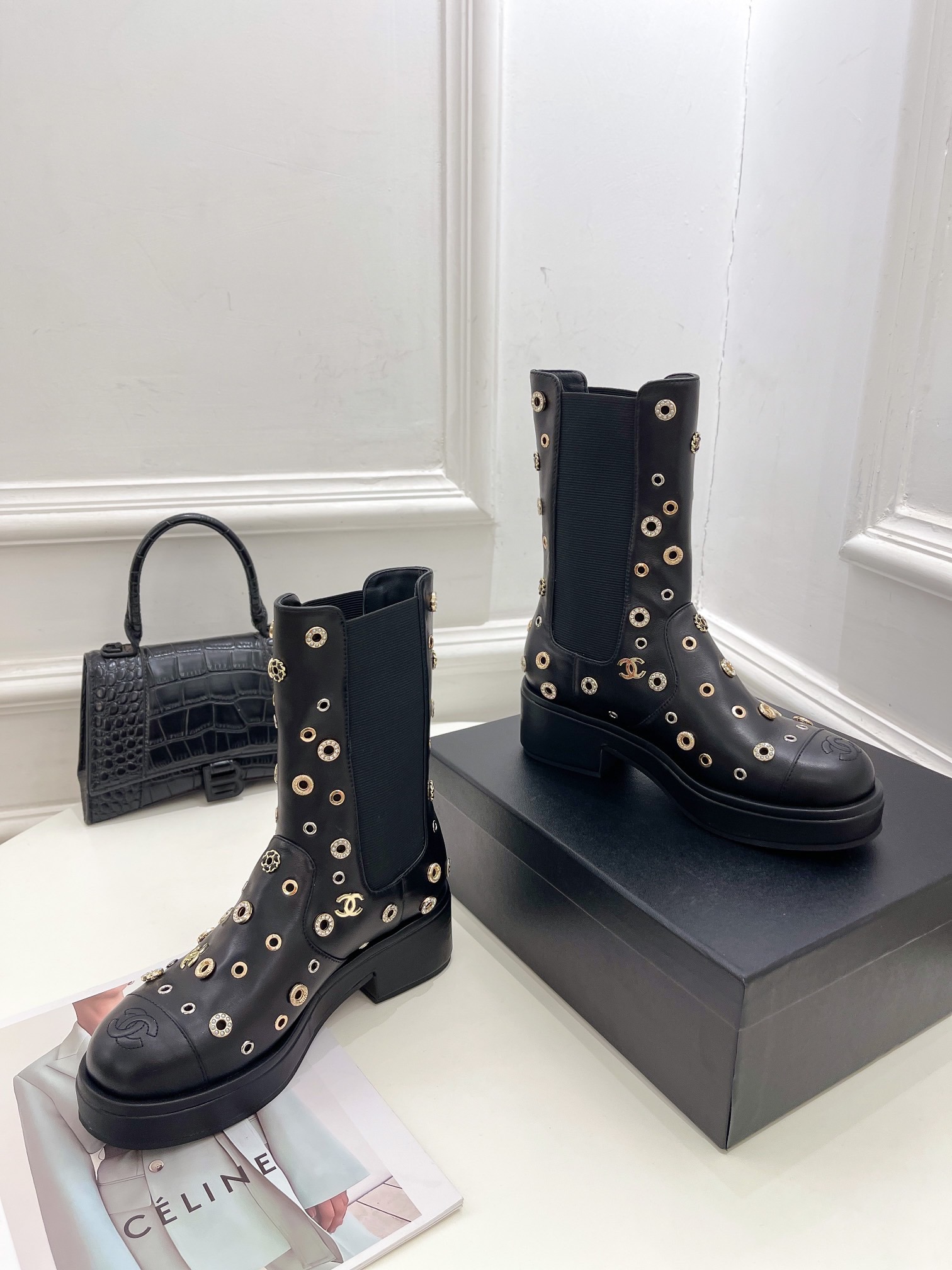 Women C*hanel Top Boots Maikesneakers