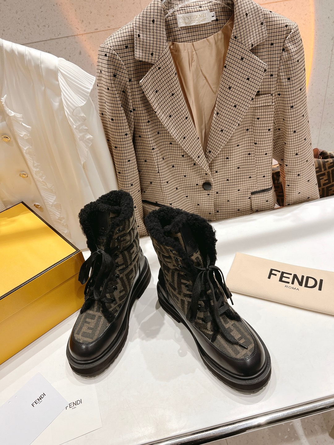 Women F*endi Top Boots Maikesneakers