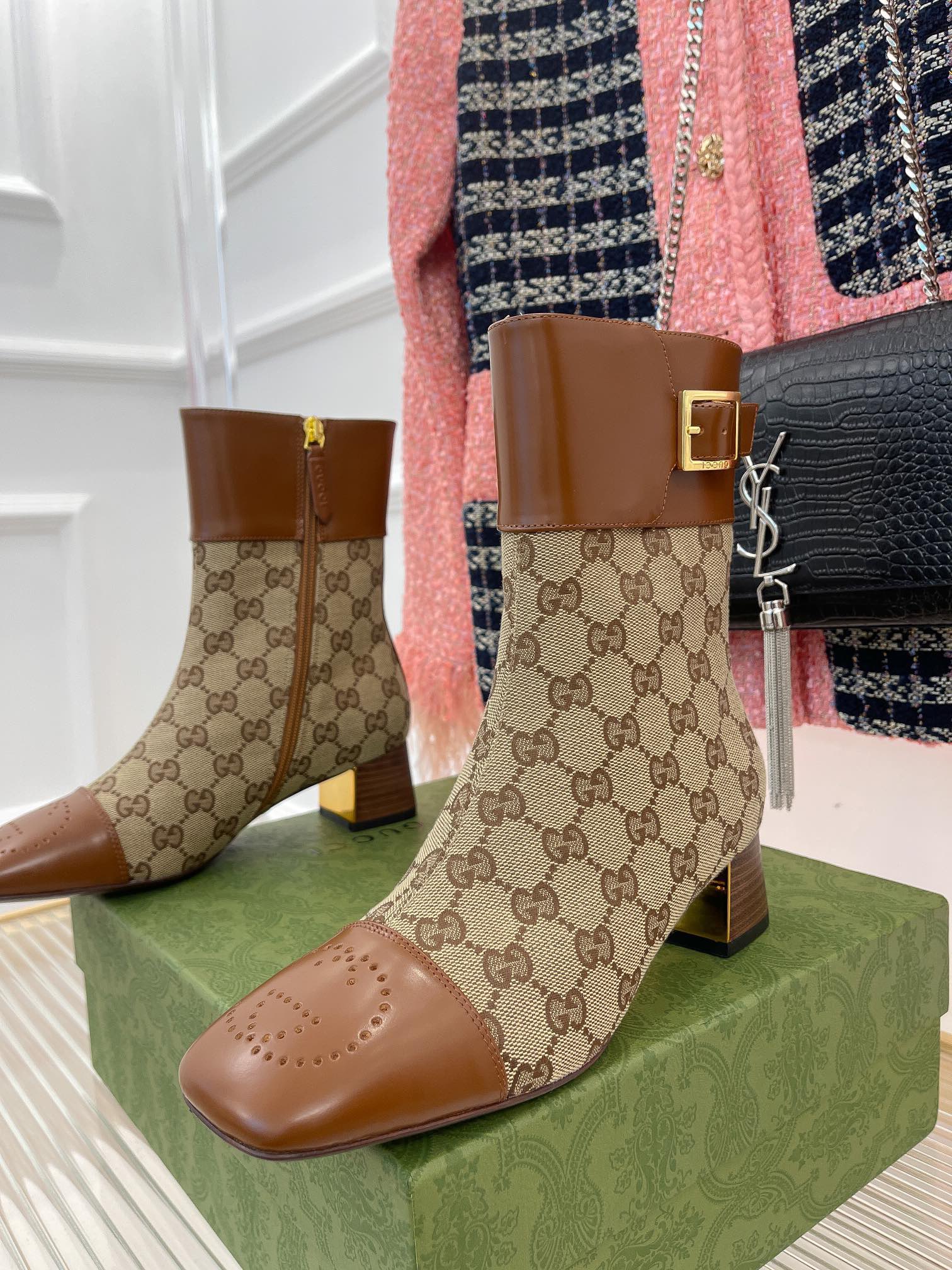 Women G*ucci Top Boots Maikesneakers