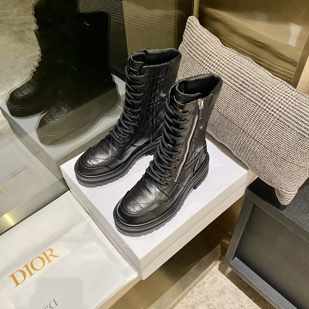 Women D*ior Top Boots Maikesneakers