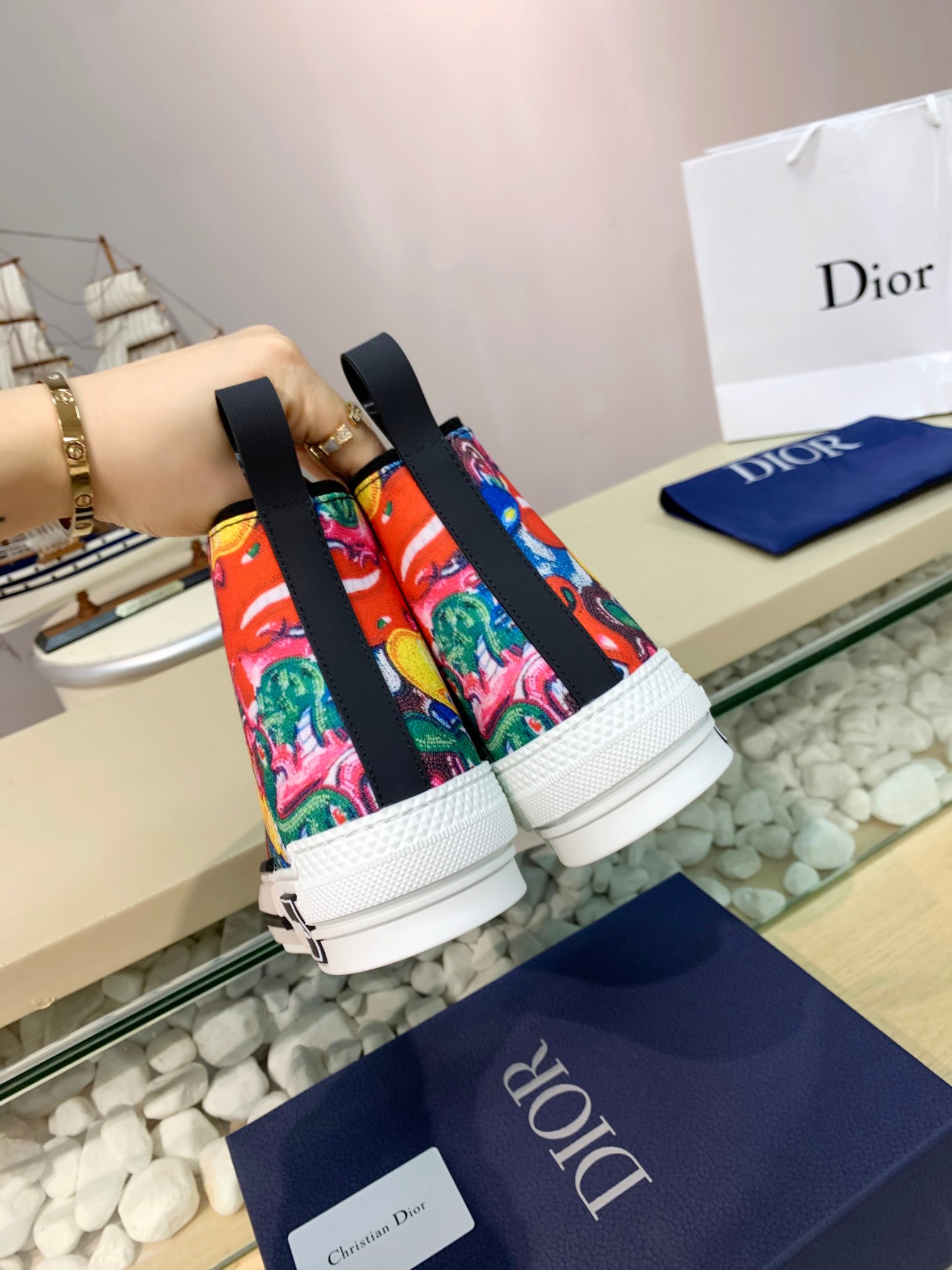 Men Women D*ior Top Sneakers