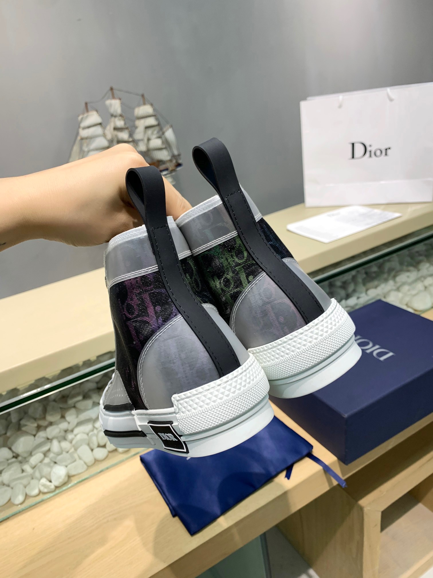 Men Women D*ior Top Sneakers