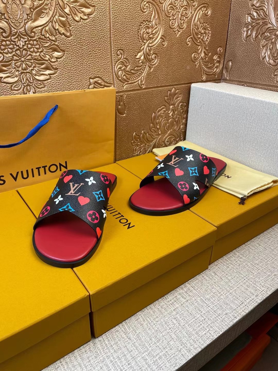 Men L*ouis V*uitton Top Slippers