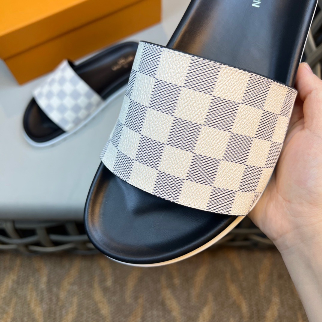 Men L*ouis V*uitton Top Slippers