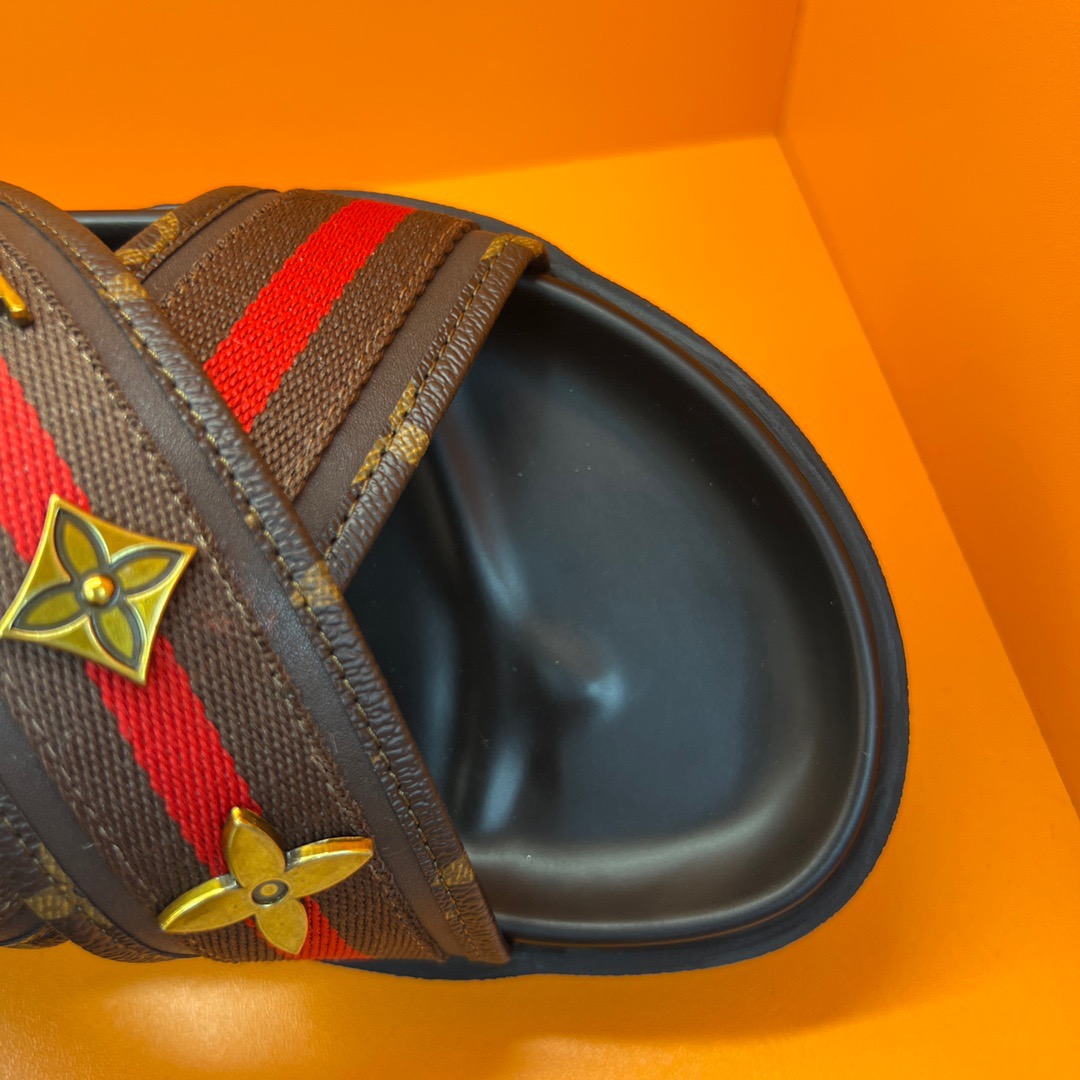 Men L*ouis V*uitton Top Slippers