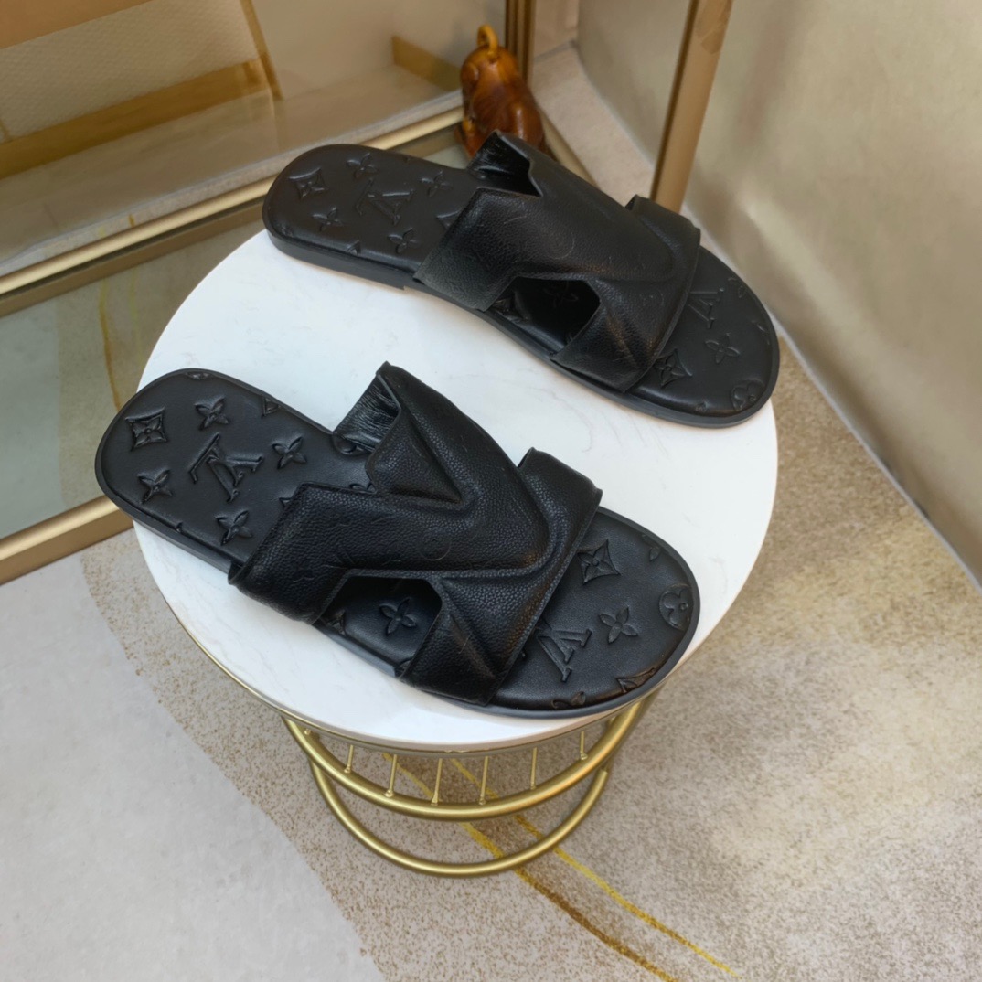 Men L*ouis V*uitton Top Slippers