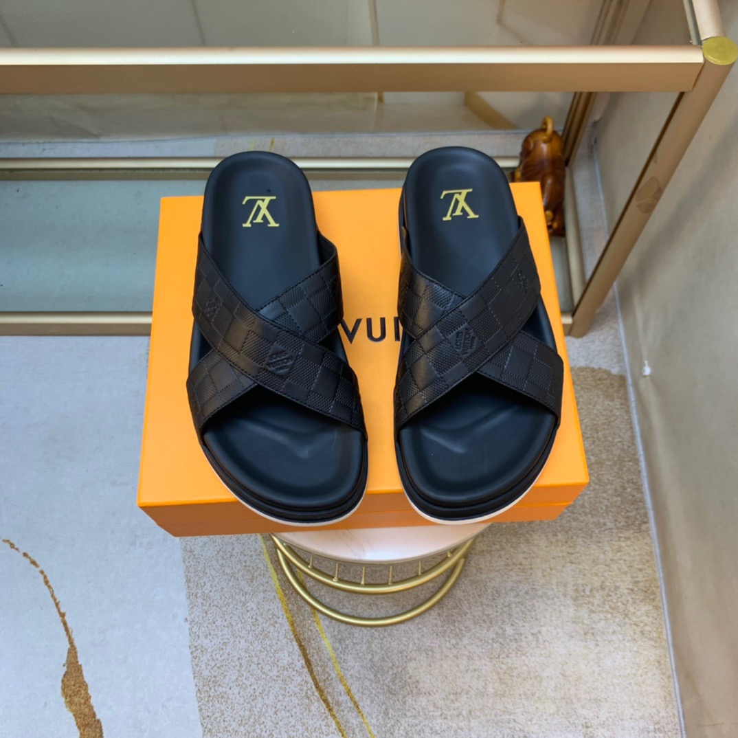 Men L*ouis V*uitton Top Slippers