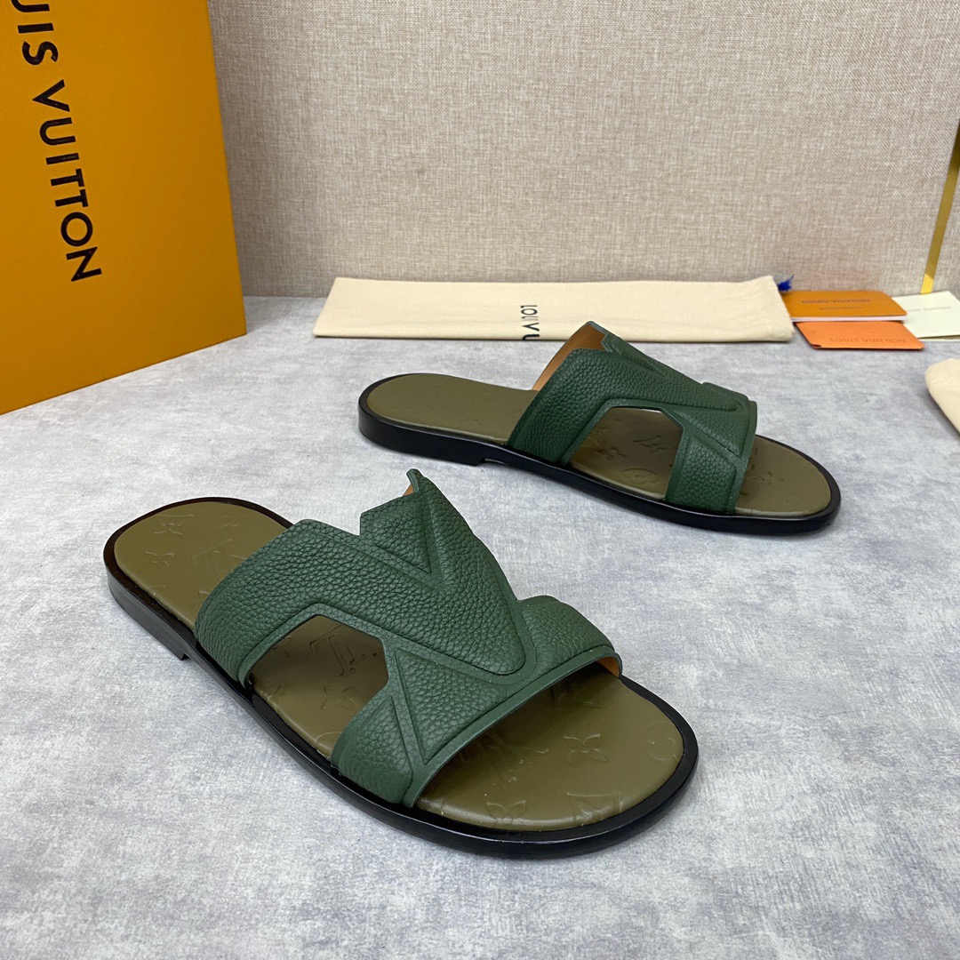 Men L*ouis V*uitton Top Slippers