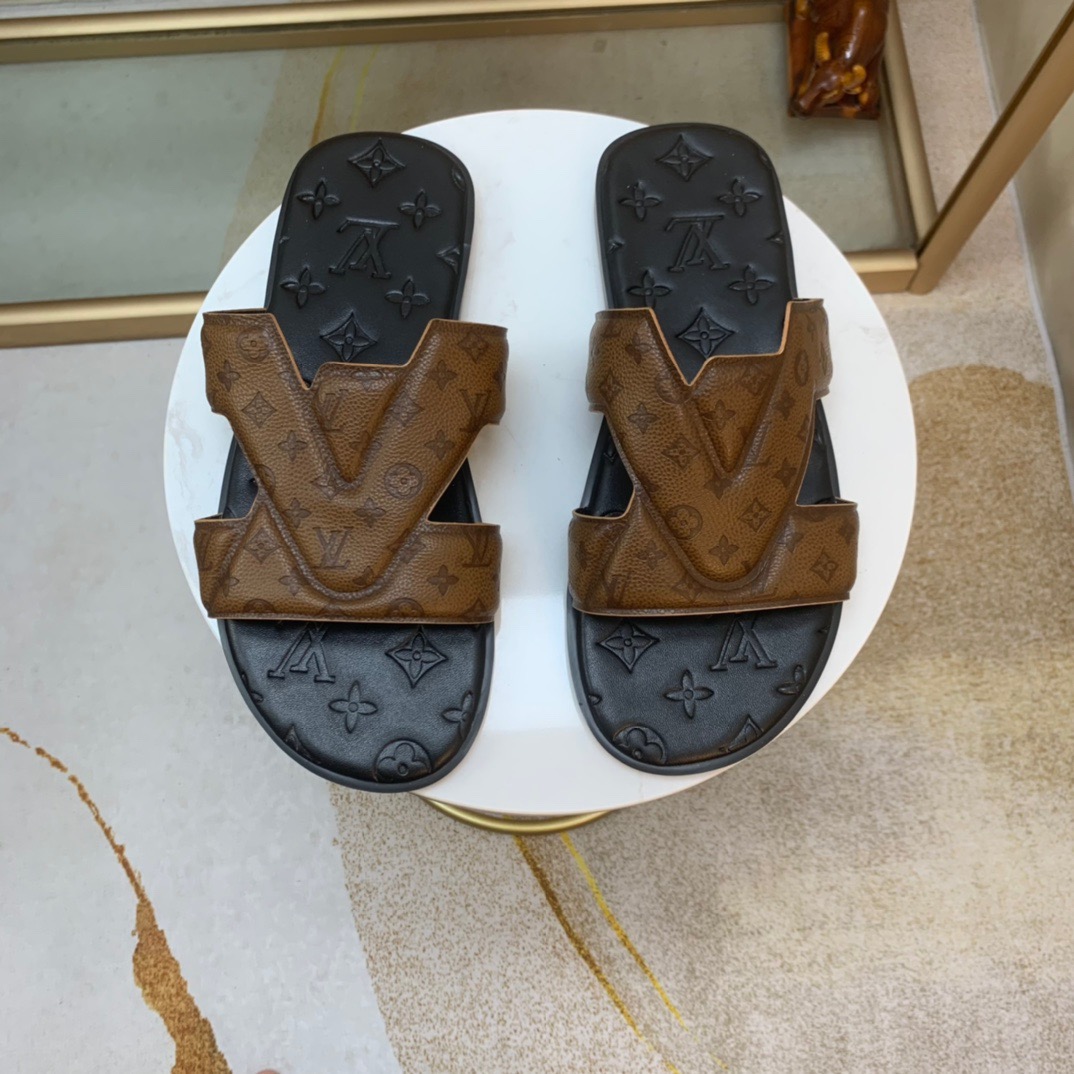Men L*ouis V*uitton Top Slippers