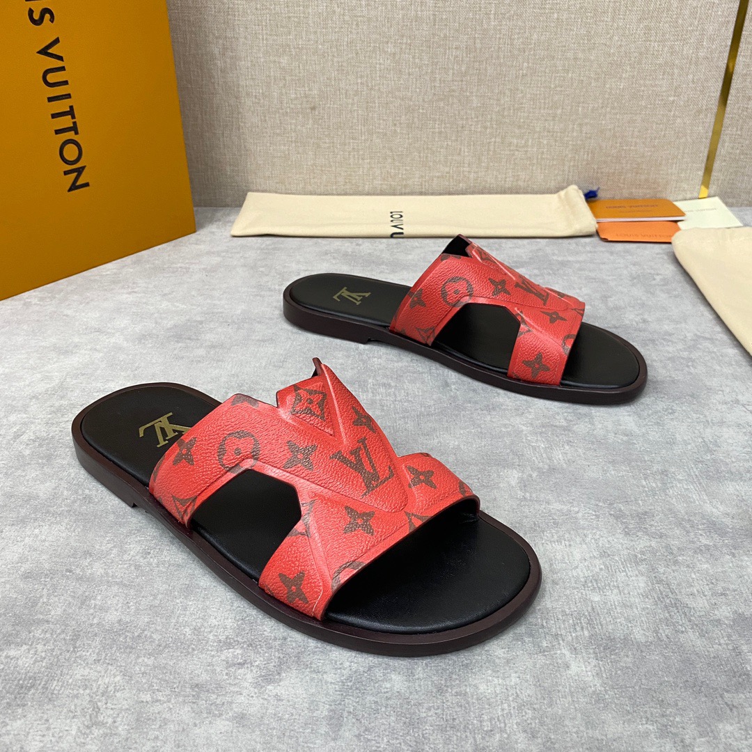 Men L*ouis V*uitton Top Slippers
