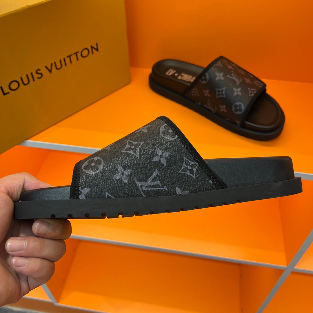 Men L*ouis V*uitton Top Slippers