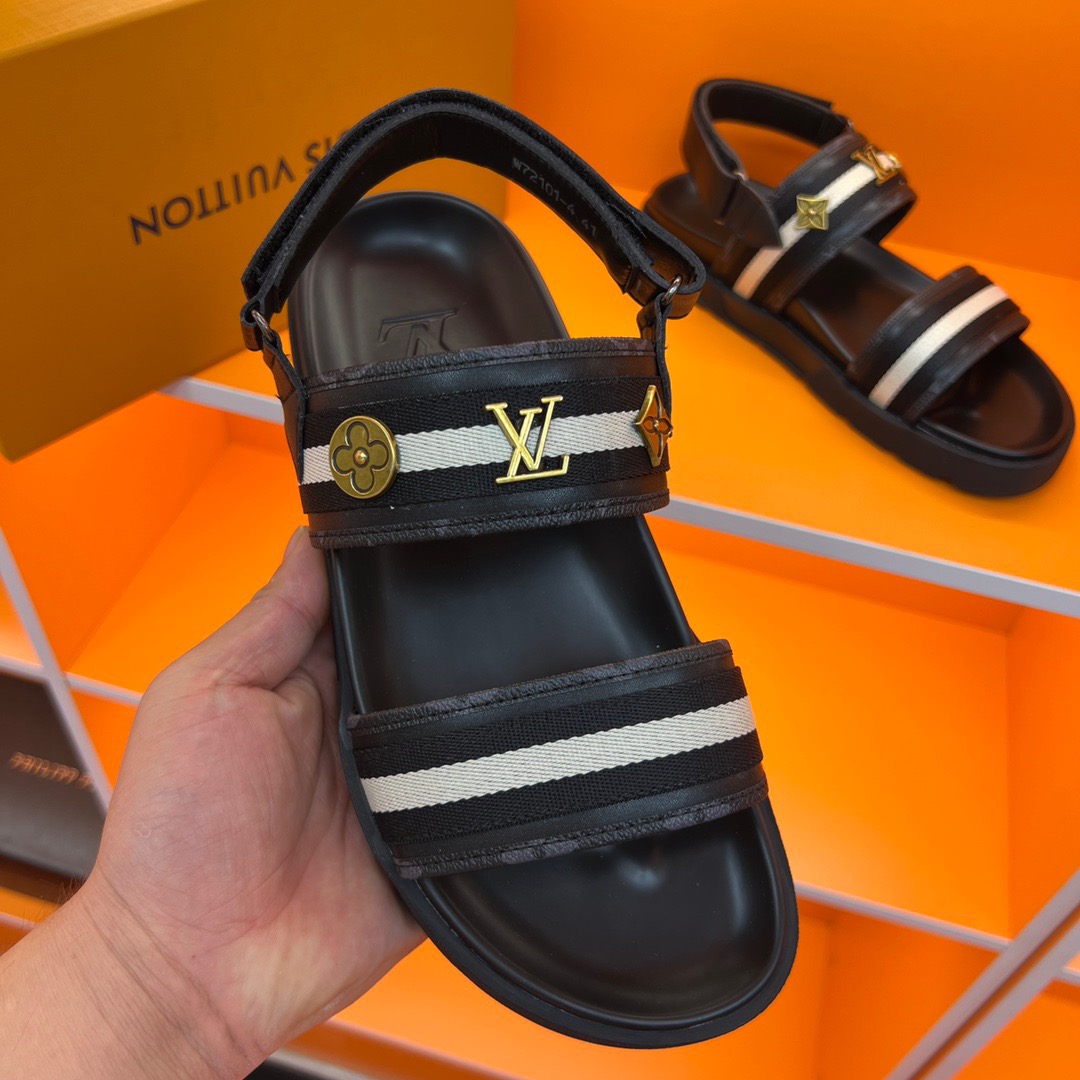 Men L*ouis V*uitton Top Slippers