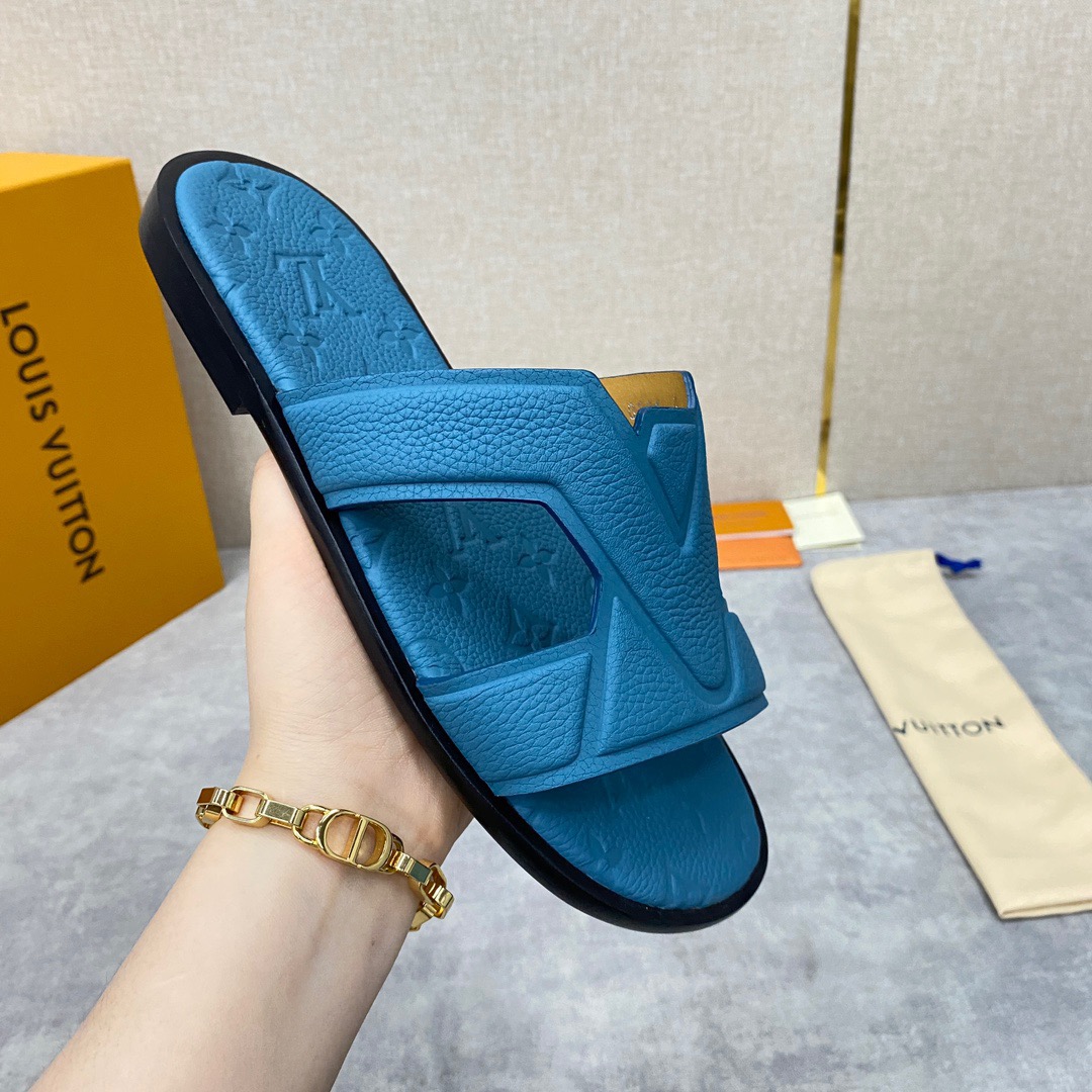 Men L*ouis V*uitton Top Slippers