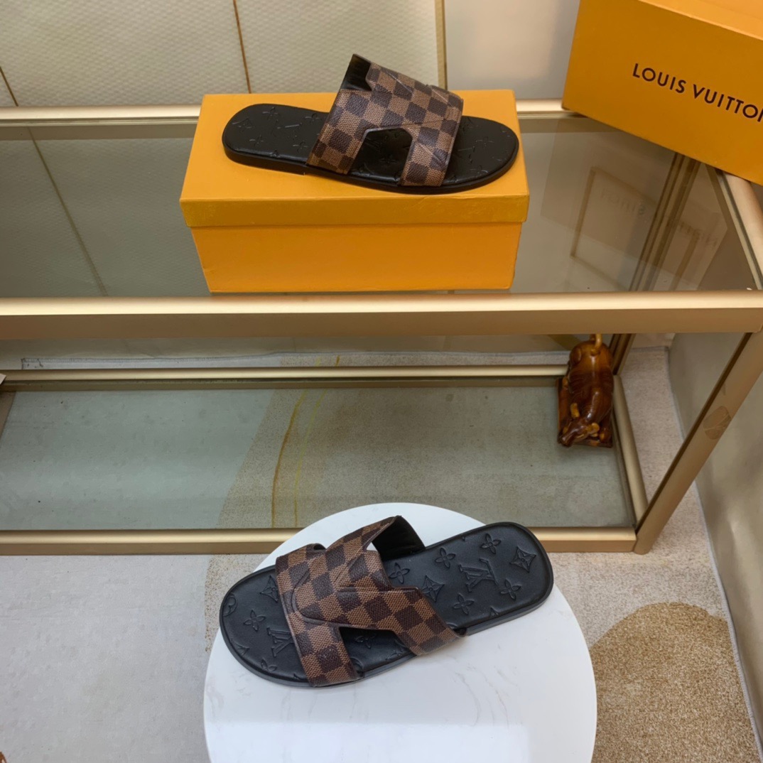 Men L*ouis V*uitton Top Slippers
