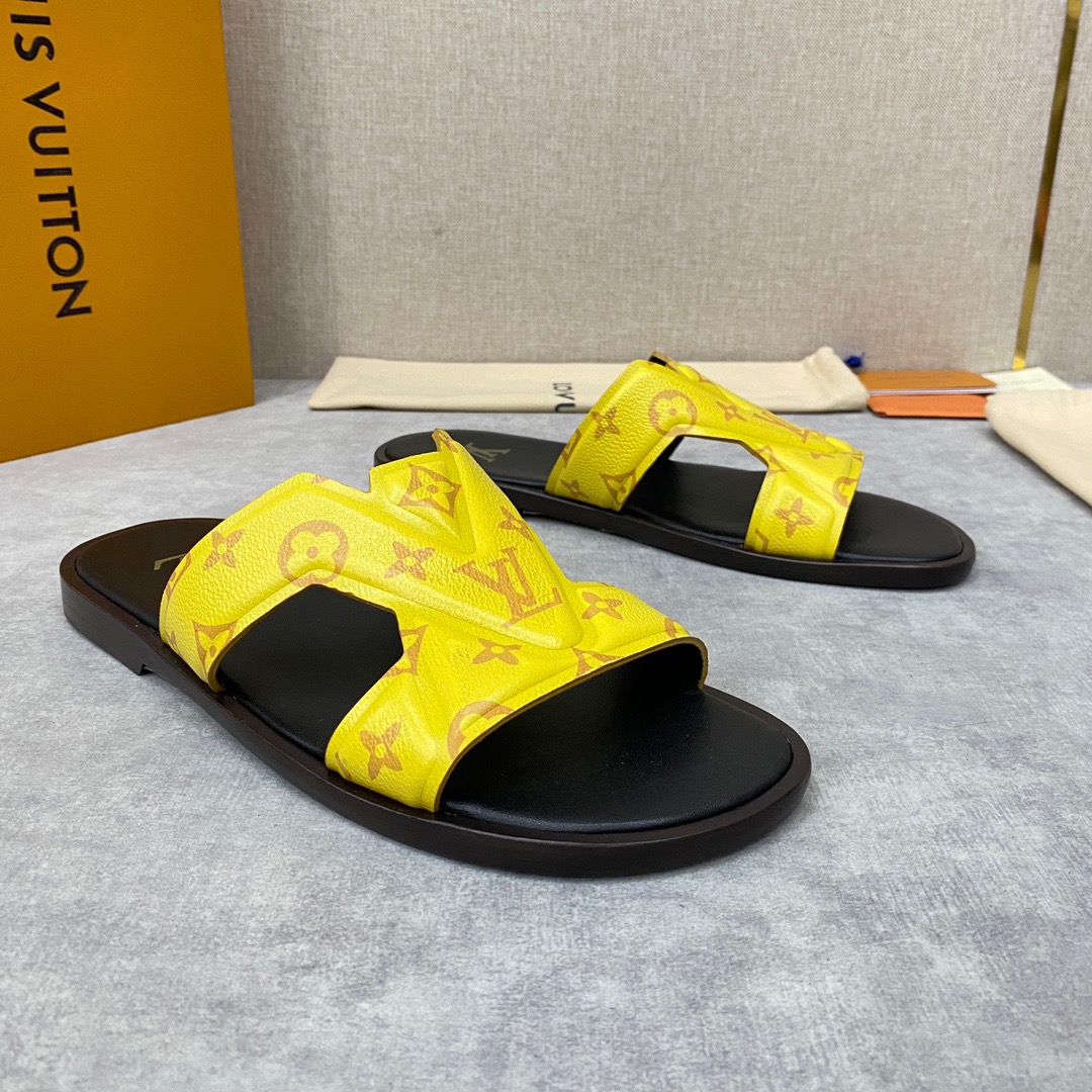 Men L*ouis V*uitton Top Slippers