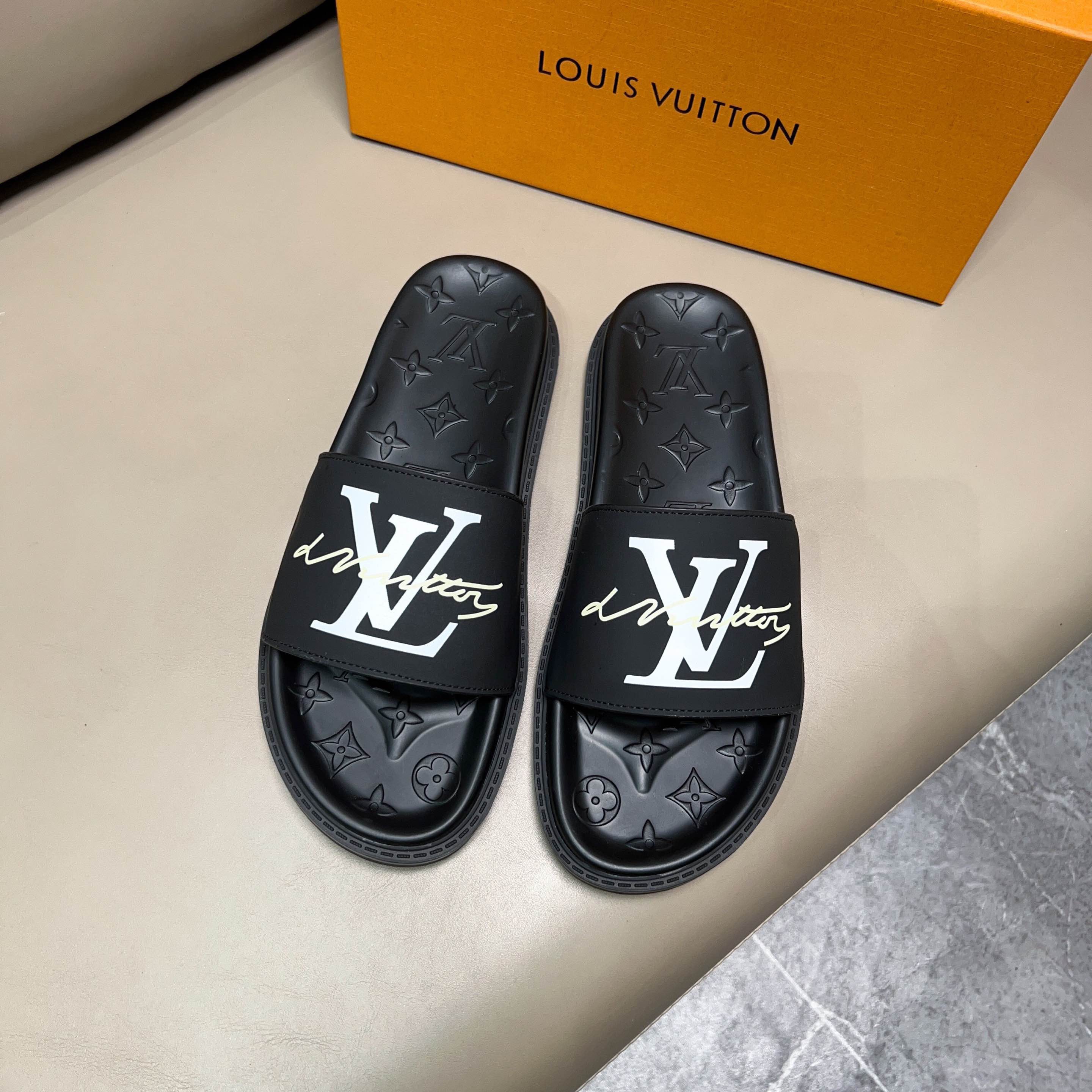 Men L*ouis V*uitton Top Slippers