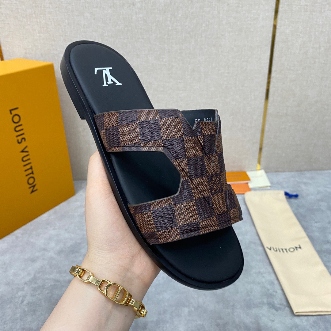 Men L*ouis V*uitton Top Slippers