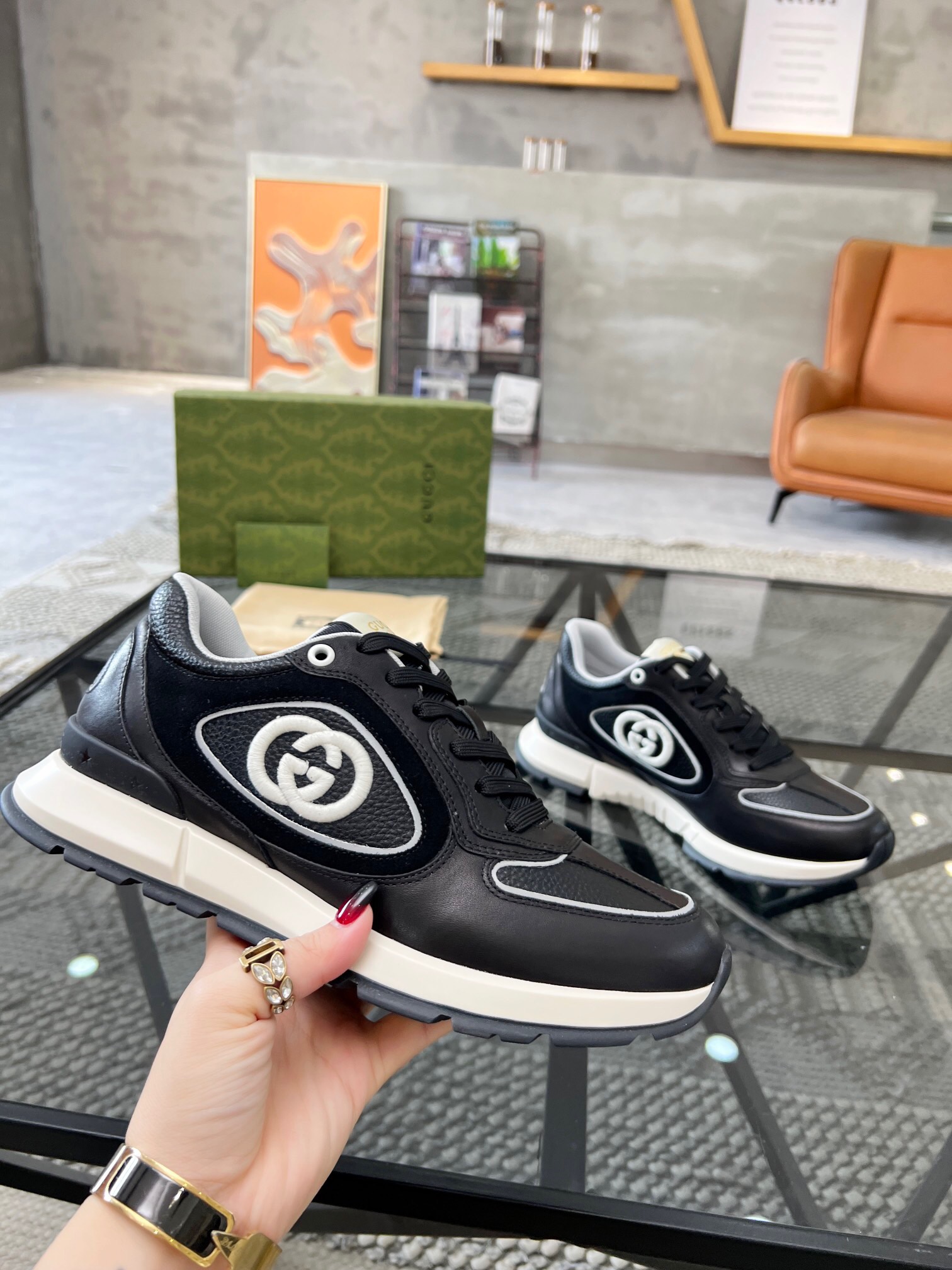 Men G*ucci Top Sneaker