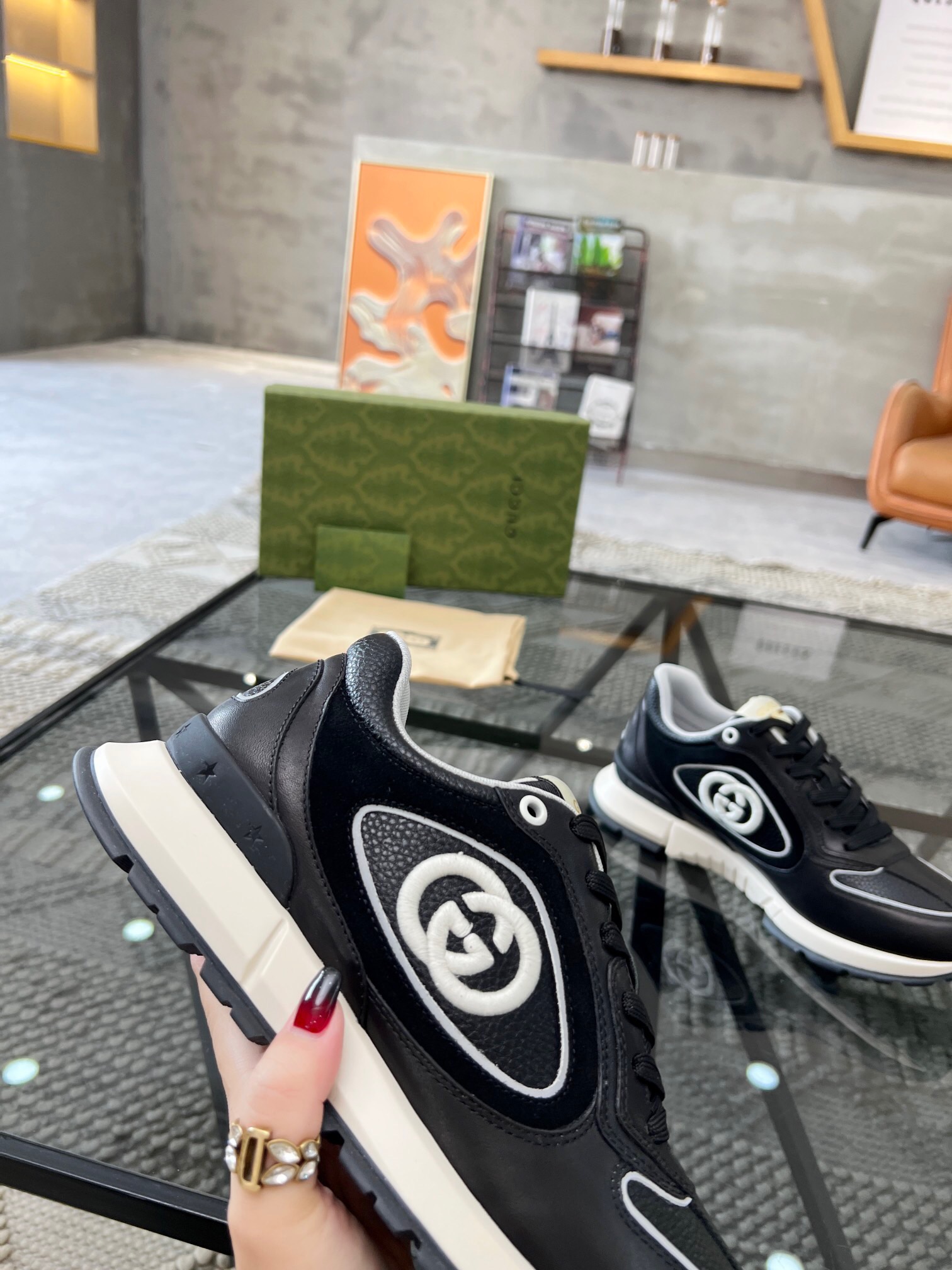 Men G*ucci Top Sneaker