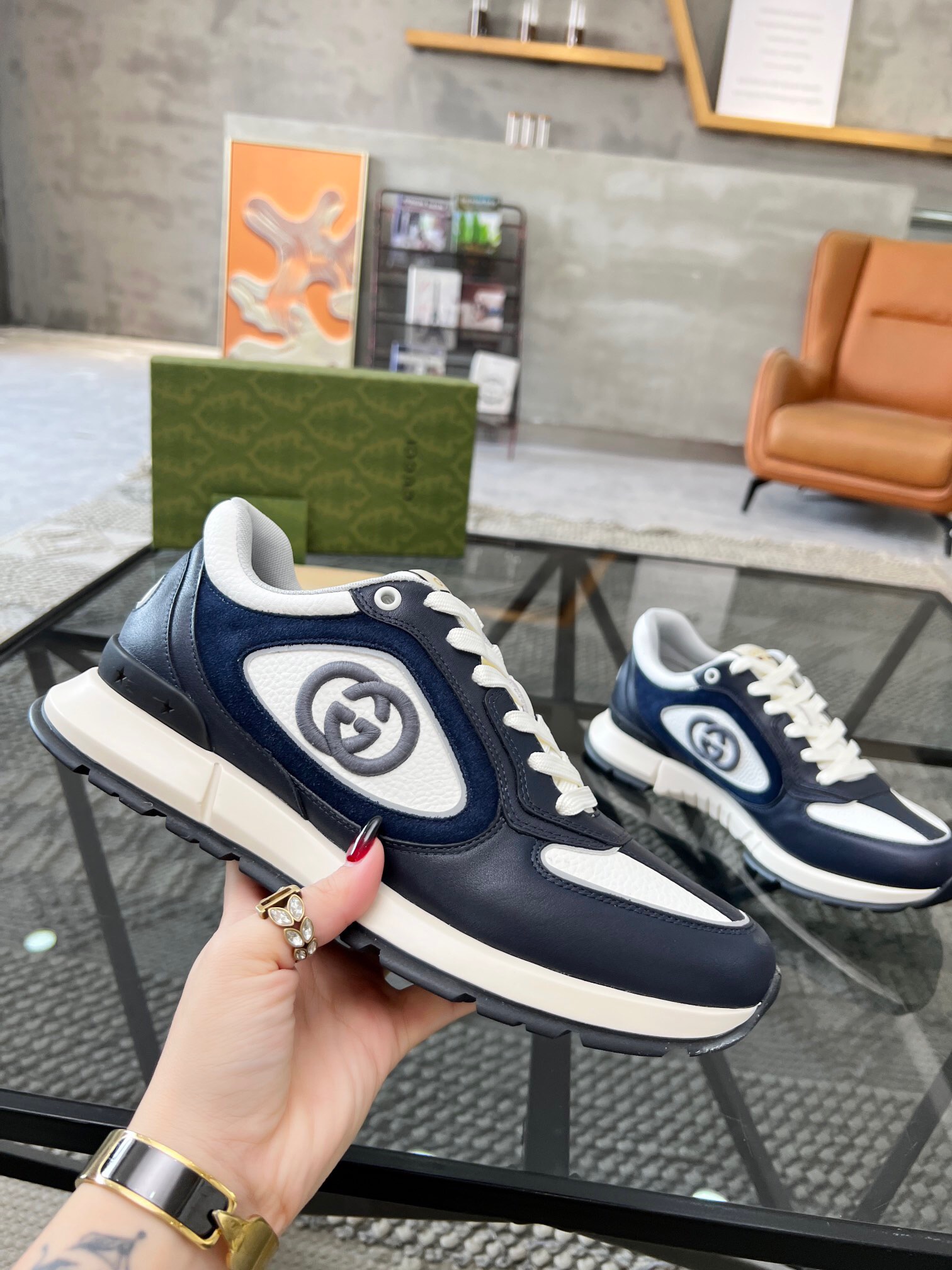 Men G*ucci Top Sneaker