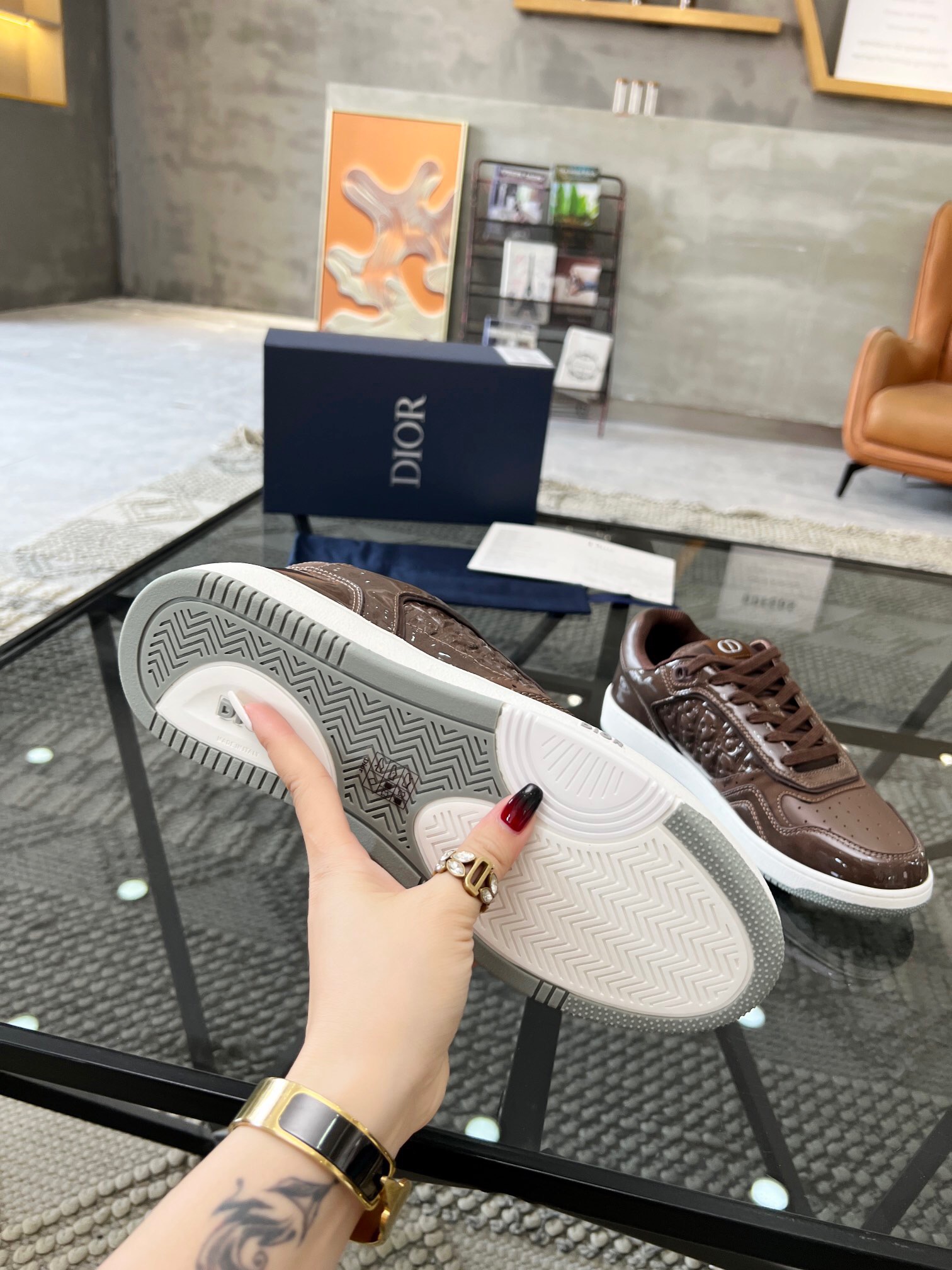 Men Women D*ior Top Sneaker