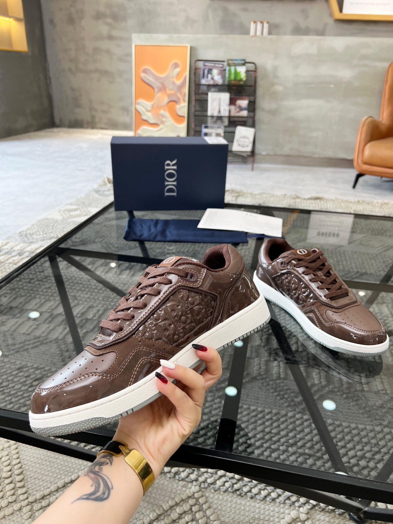 Men Women D*ior Top Sneaker