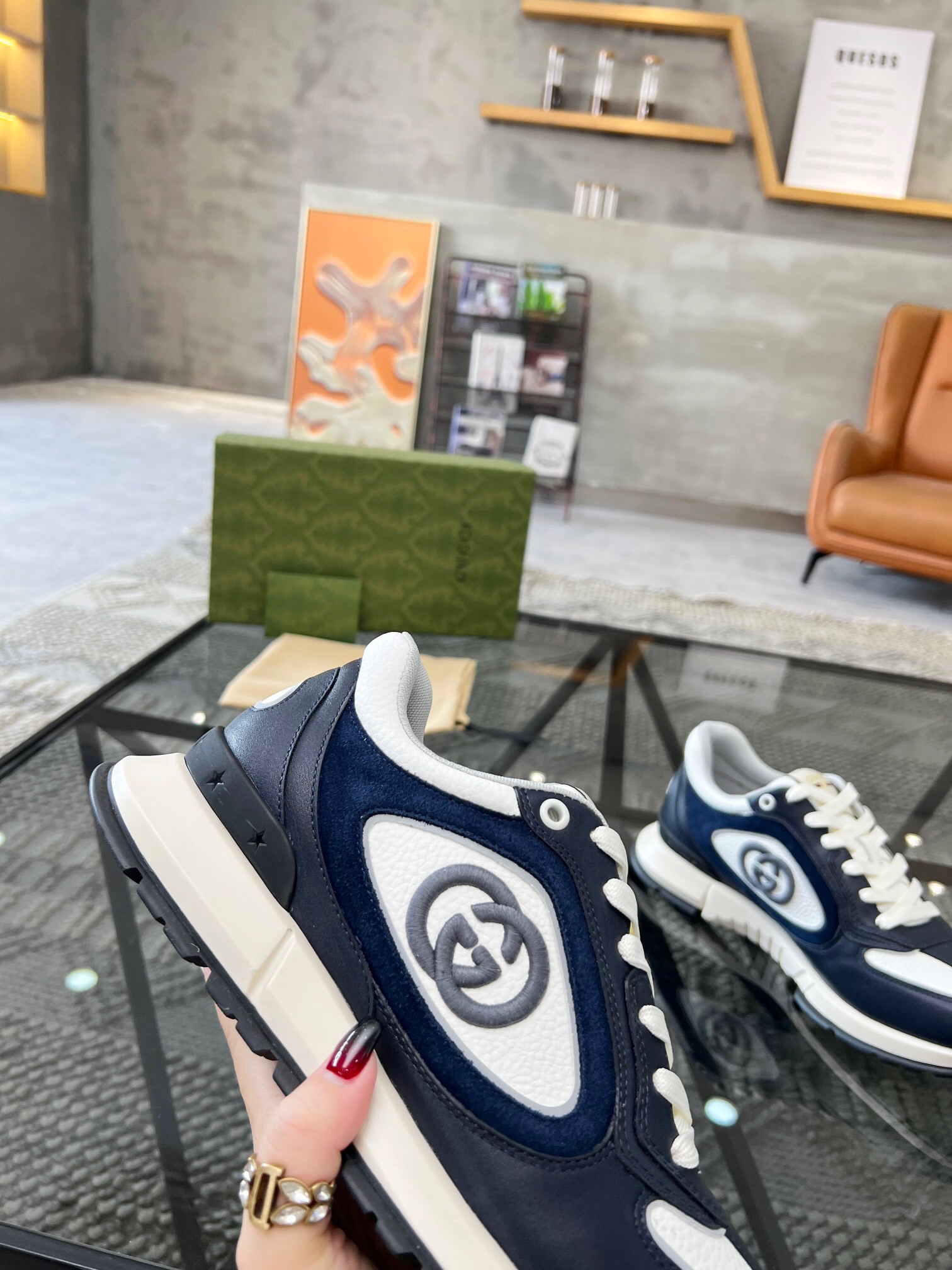 Men G*ucci Top Sneaker