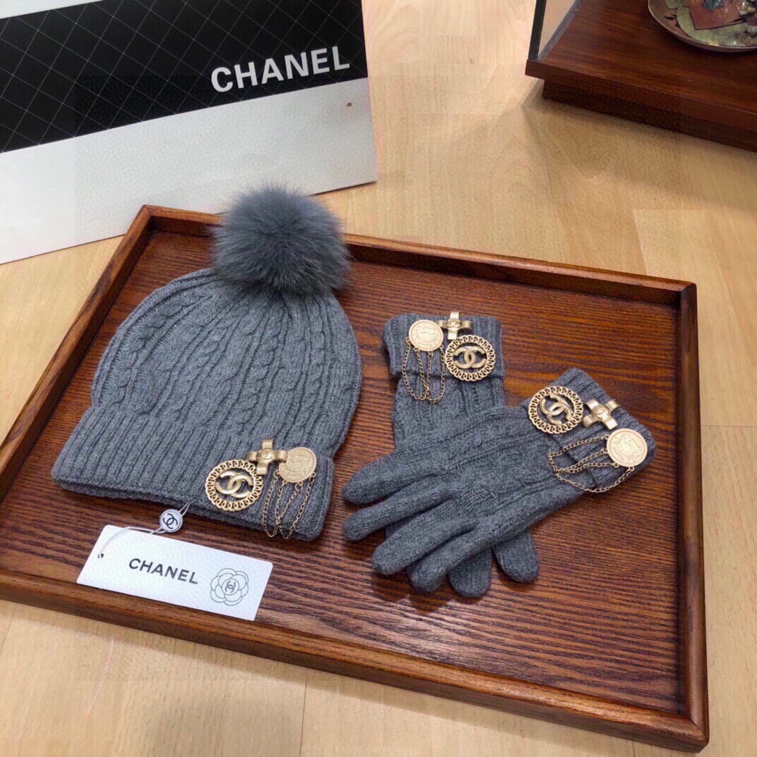 Women Hat+Gloves+The scarf