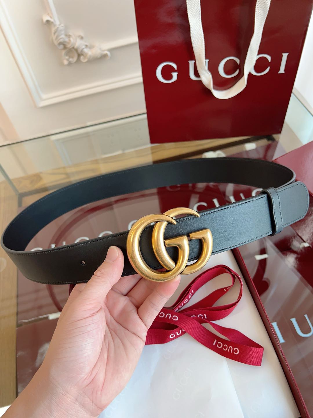 G*ucci Belts Top Quality 4cm