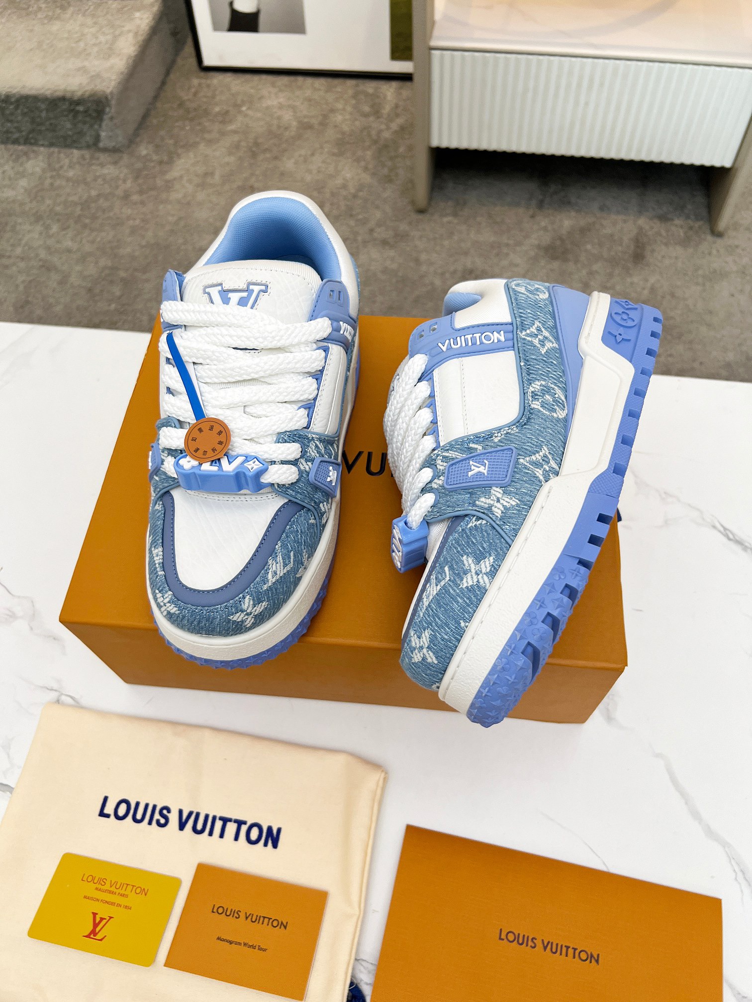 Men Women L*ouis V*uitton Top Sneaker L*V Trainer size 35-46