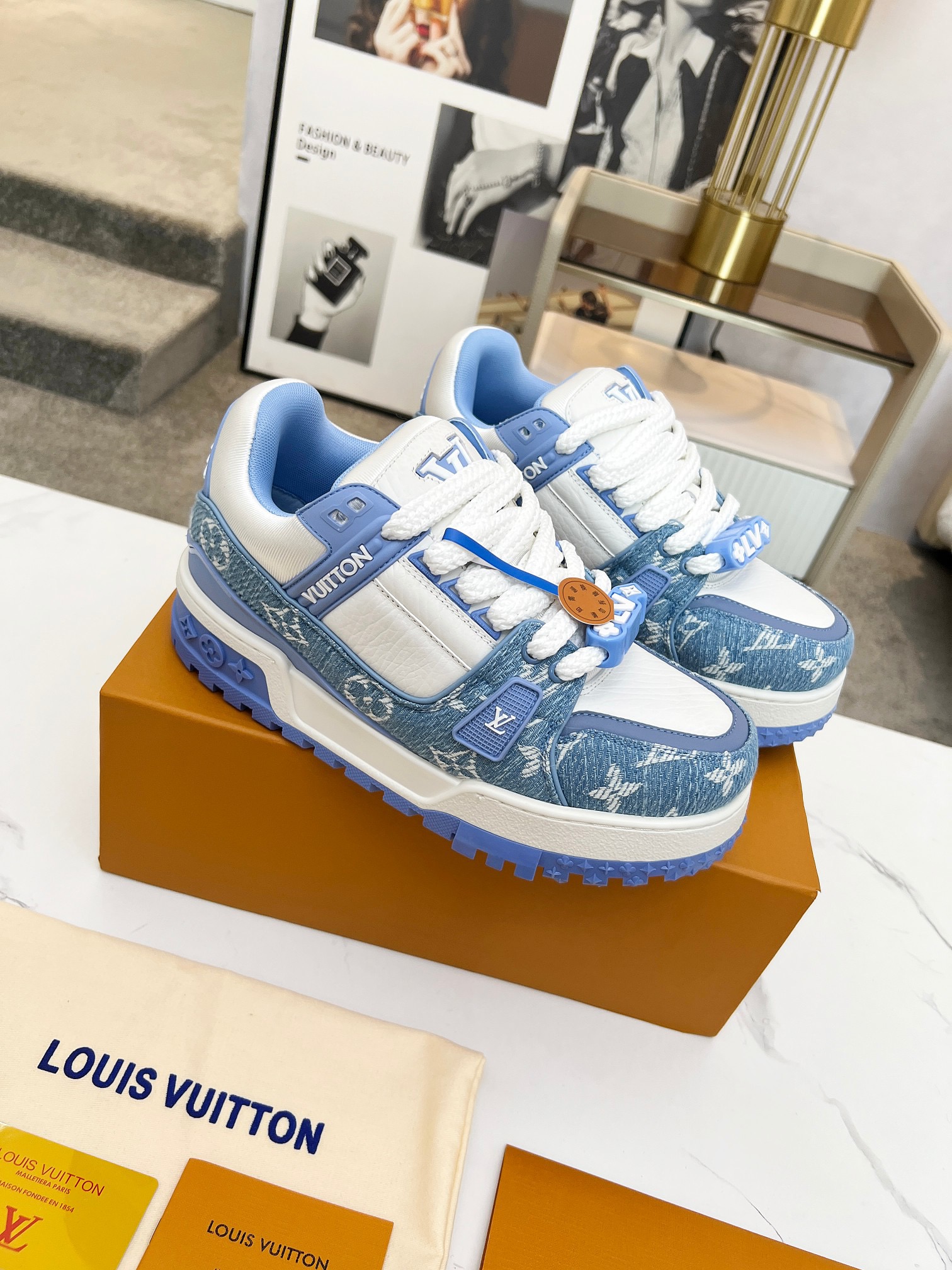 Men Women L*ouis V*uitton Top Sneaker L*V Trainer size 35-46